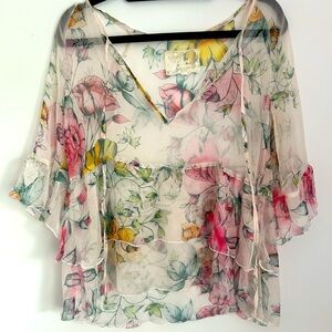 LOVE Johnny was XS sheer blouse